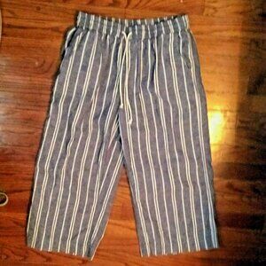 Beach Lunch Lounge Margot Pants Womens Size Small Linen Blend Elastic Waist
